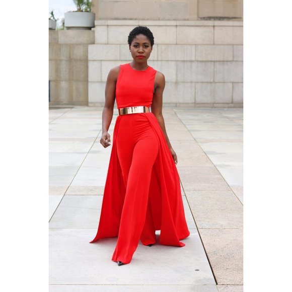 NWT AQ AQ cape train wide leg Warp jumpsuit - Picture 3 of 10